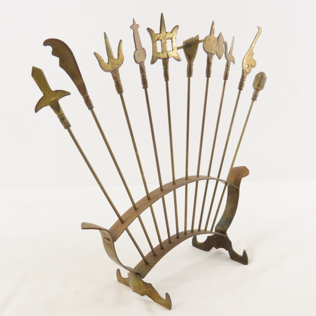 Vintage Bourbon Decanter, Shish Kabob Weapon Set - 9