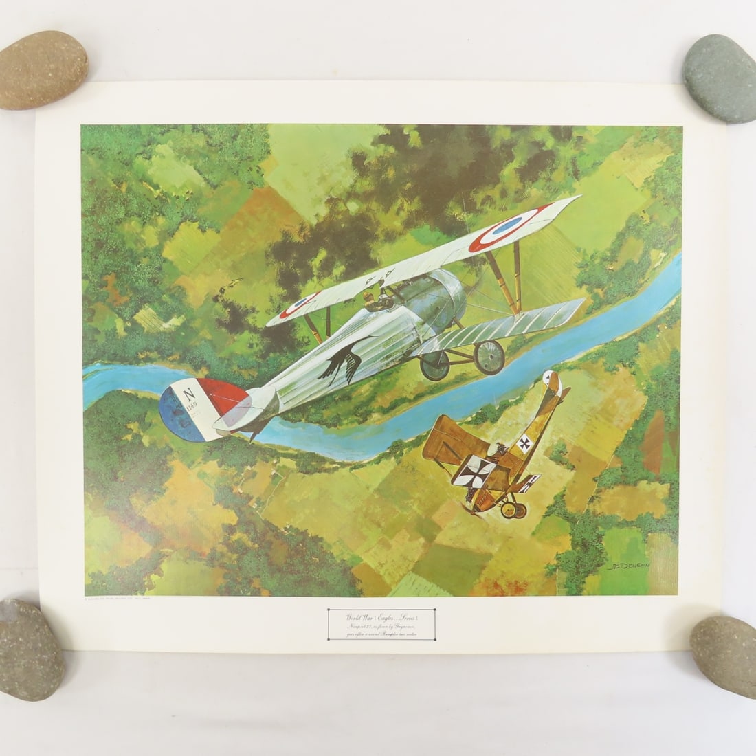 Vintage 1969 Echelon Plane Prints, WWII Newspaper - 14