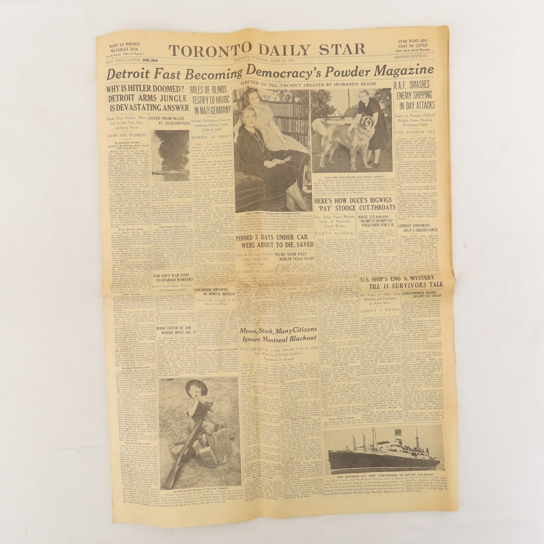 Vintage 1969 Echelon Plane Prints, WWII Newspaper - 5