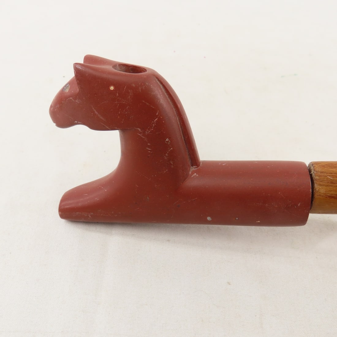 Vintage Catlinite, Pipestone Tobacco Pipe, Signed - 5