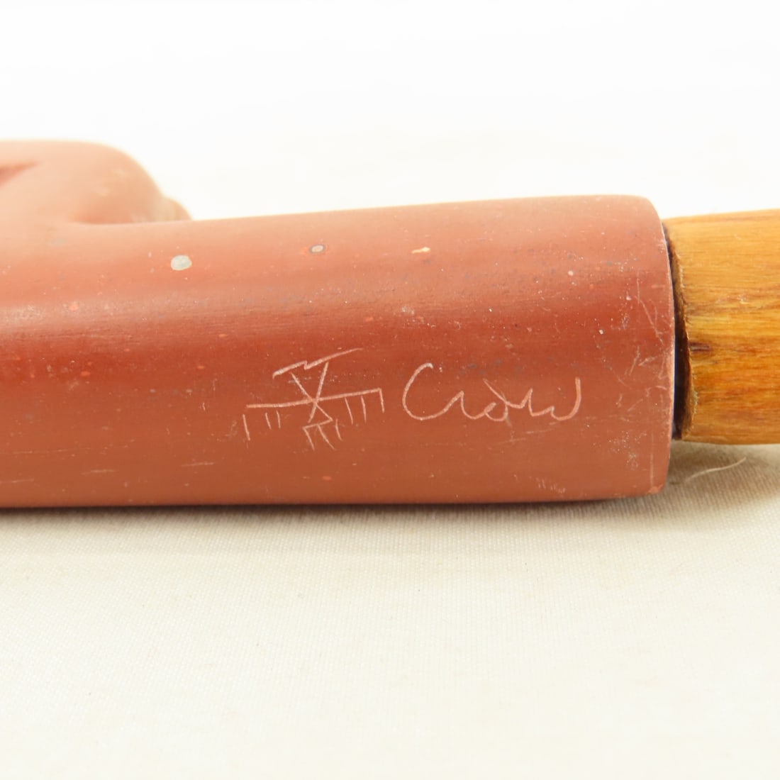 Vintage Catlinite, Pipestone Tobacco Pipe, Signed - 7