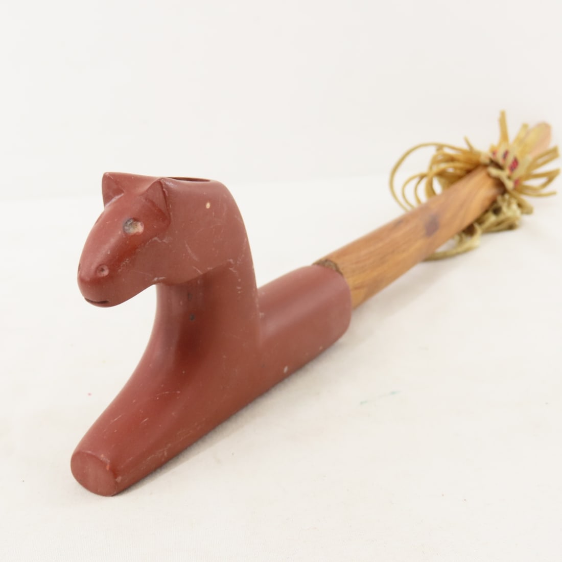 Vintage Catlinite, Pipestone Tobacco Pipe, Signed - 9