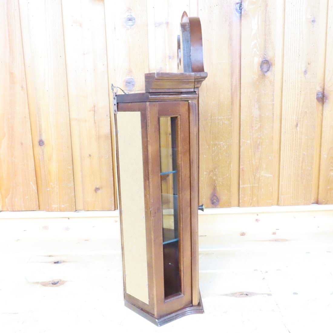 Vintage Wood Display Cabinet w/Glass Shelves - 5