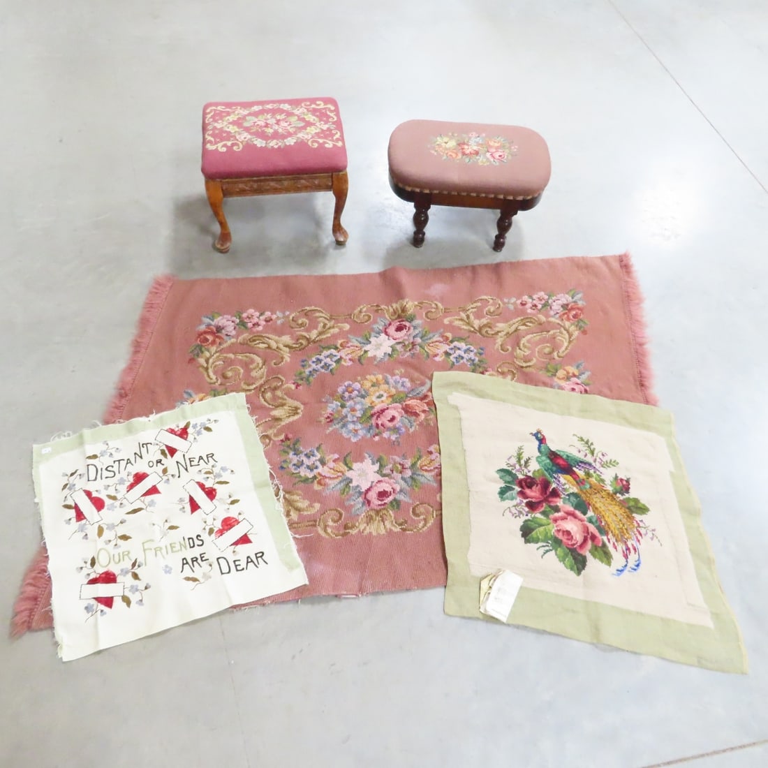 Needlepoint Foot Stools, Rug & More (1 of 20)