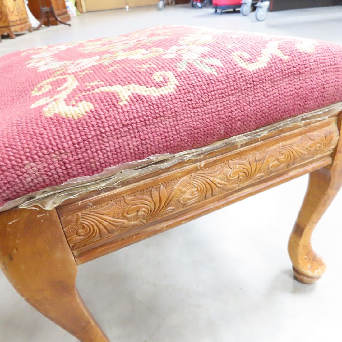 Needlepoint Foot Stools, Rug & More - 4