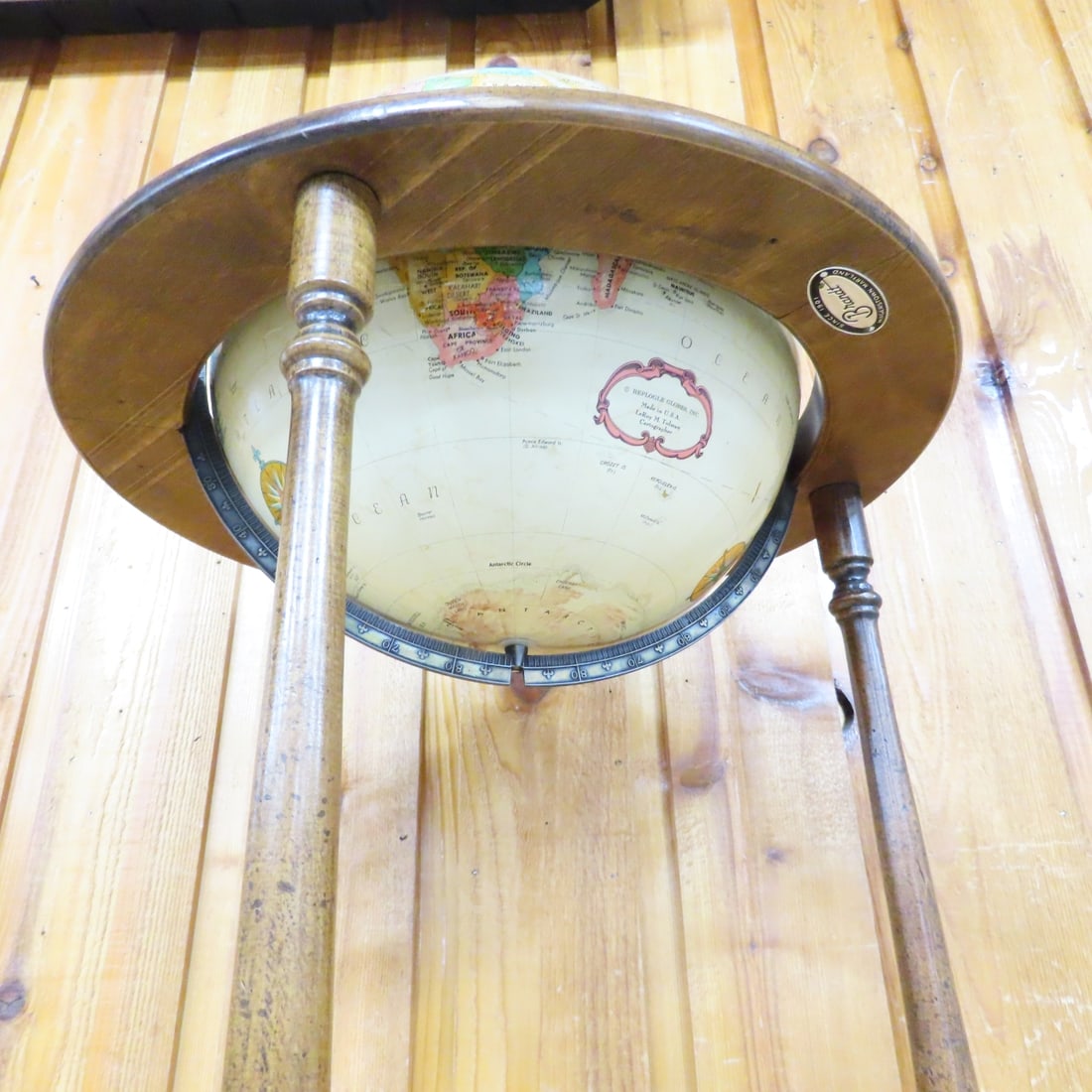 Vintage Brandt Standing Floor Globe - 5