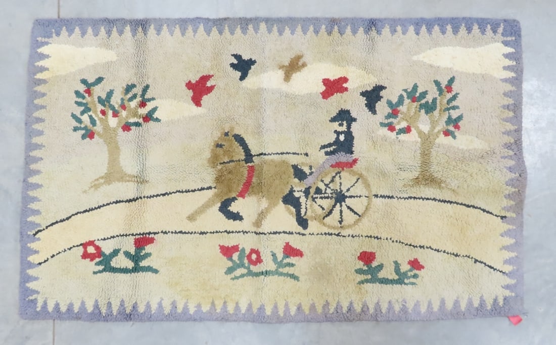 Antique Amish Hooked Rug (1 of 9)