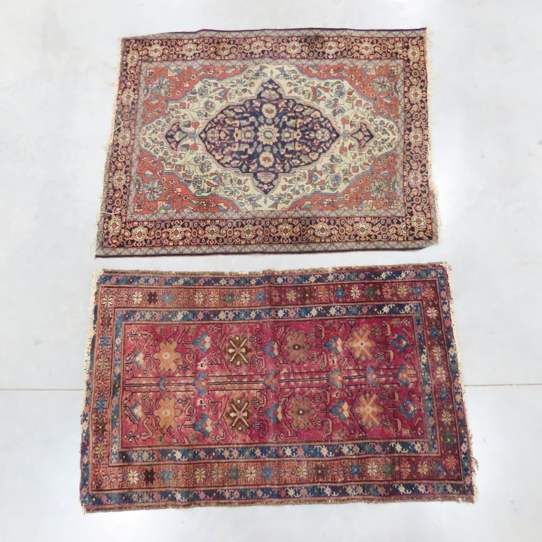 2 Vintage Hand Knotted Afghan Flatweave Rugs (1 of 14)