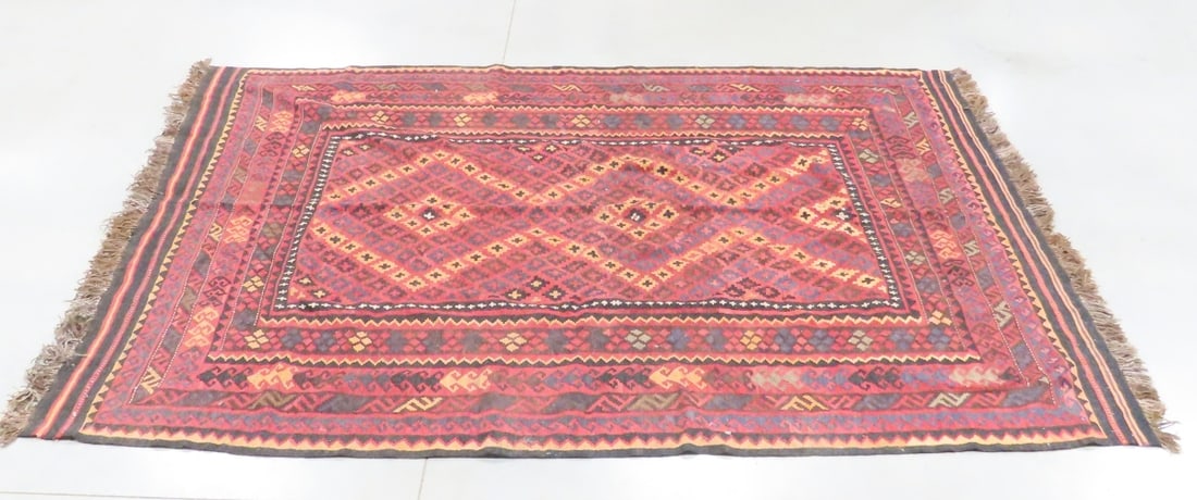 Afghan Kilim Turkmen Flatweave Rug (1 of 6)