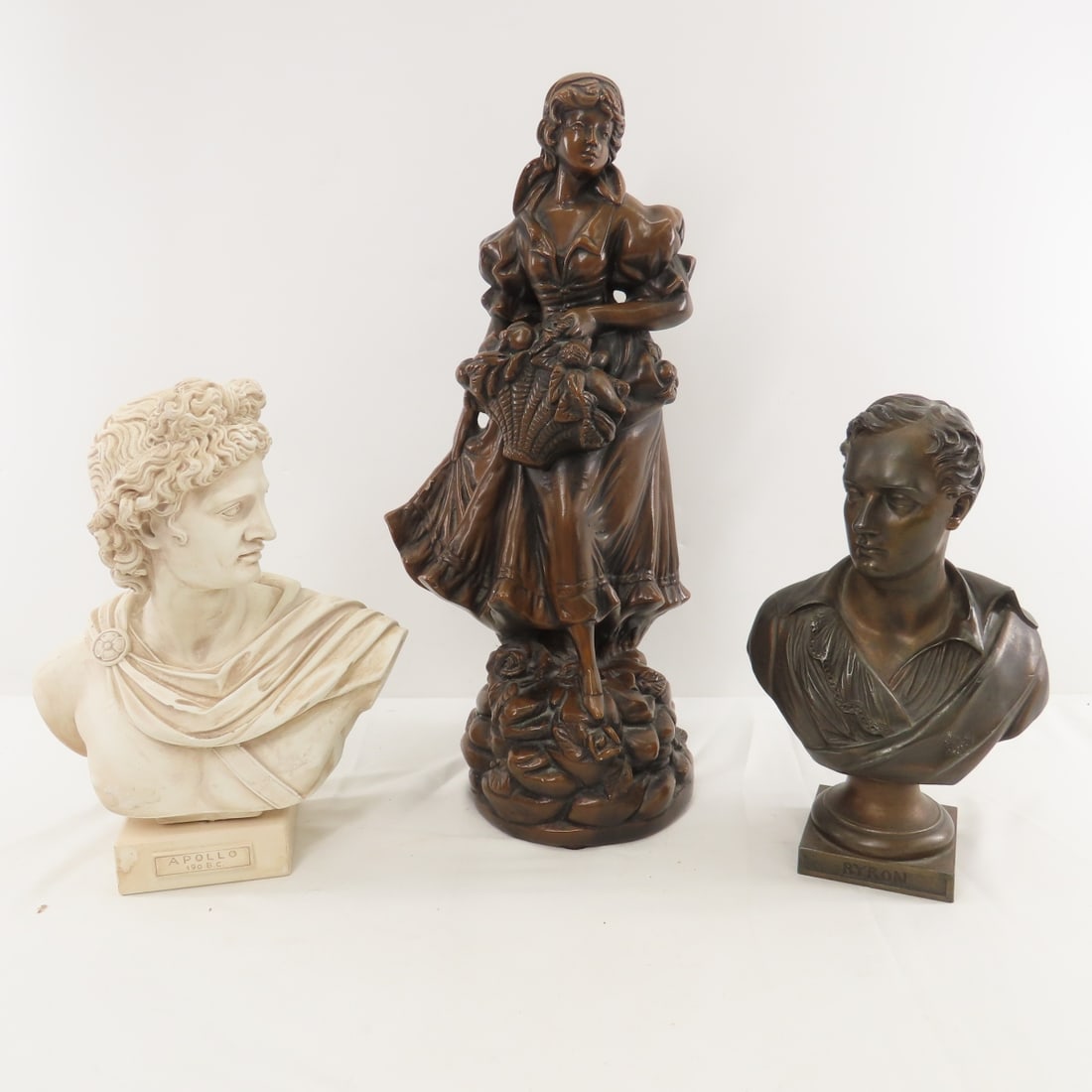 Apollo, Byron & Girl with Basket Statues (1 of 20)