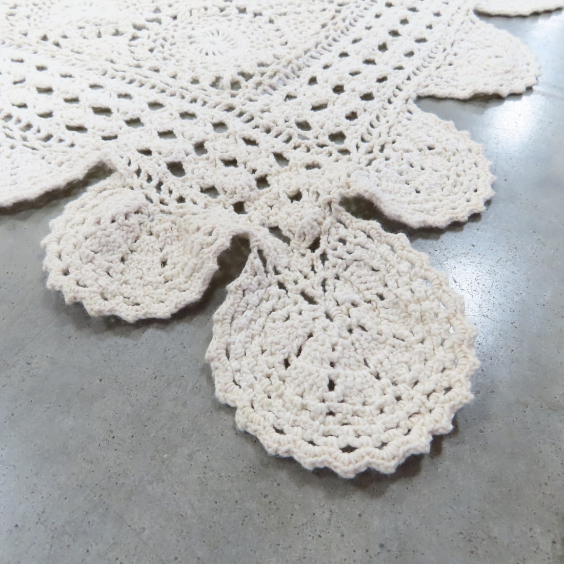 3 Antique Hand Crocheted Bed Spreads - 9