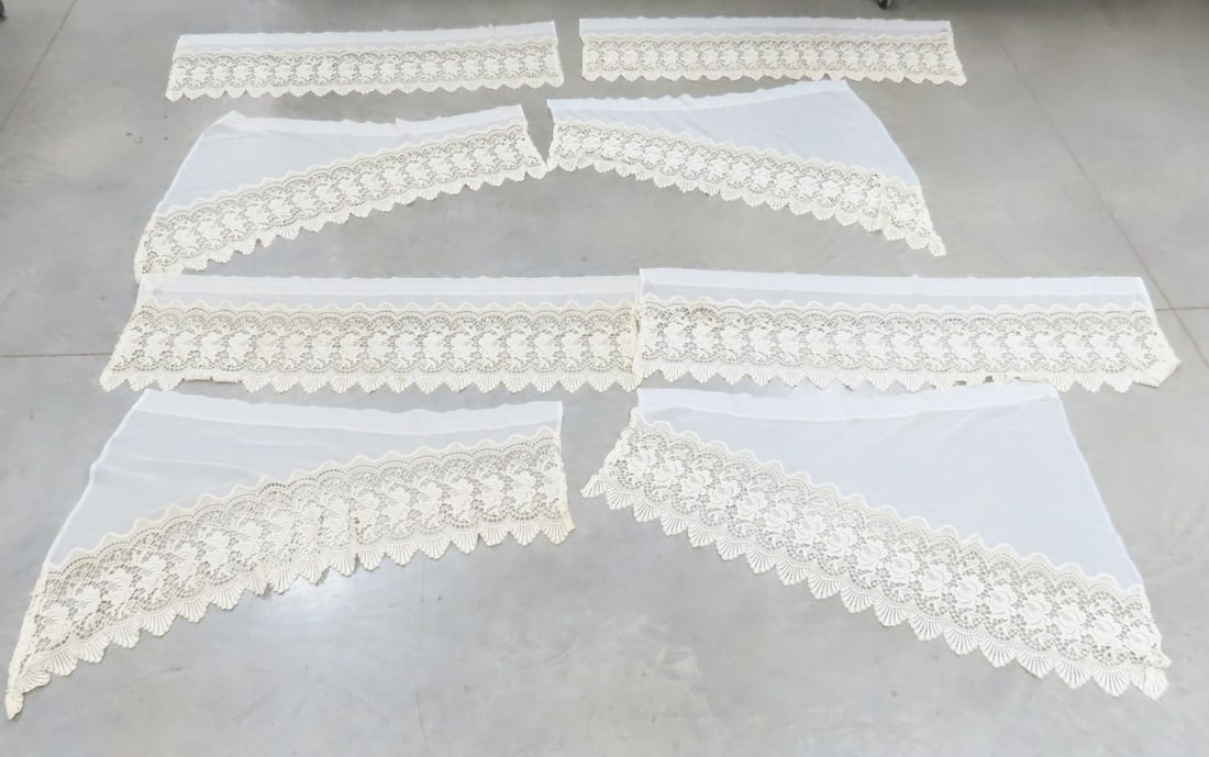 2 Lace Curtain Sets, Tablecloths & More - 15