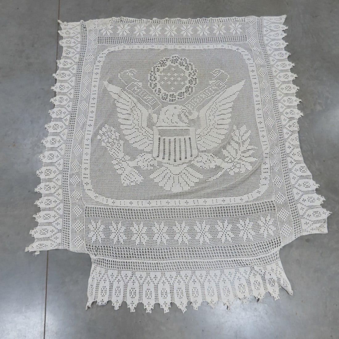 Hand Crocheted Eagle & Other Bedspread - 6