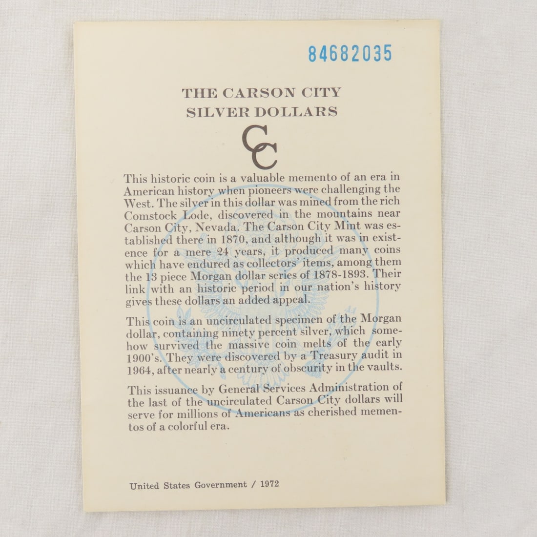 1884 CC Morgan Silver Dollar BU in GSA Case - 6