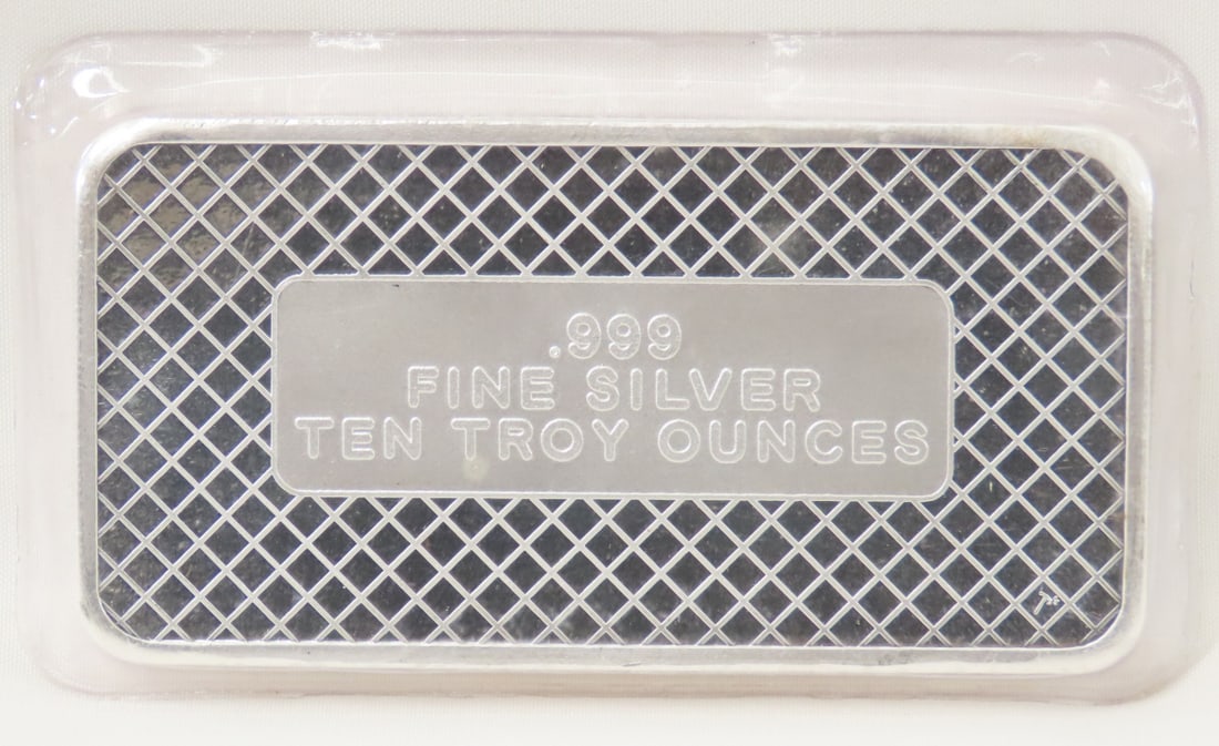 10 ozt .999 Silver Bar American Flag Design - 2