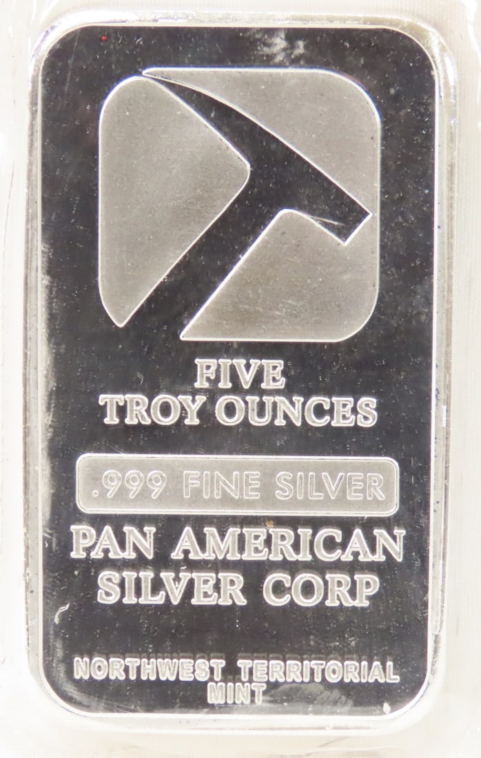 5 ozt .999 Silver Pan American Silver Corp Bar (1 of 2)