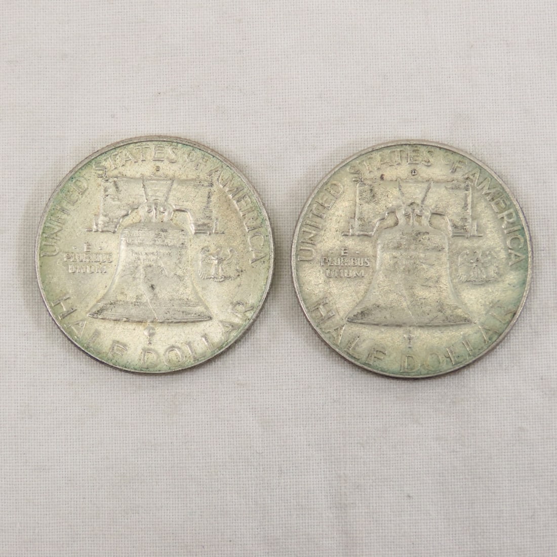 10 Franklin Silver Half Dollars - 11