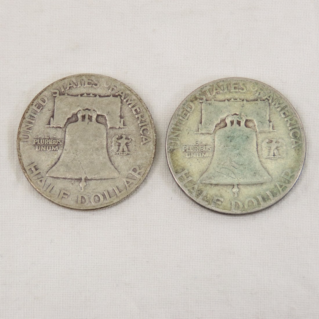 10 Franklin Silver Half Dollars - 3