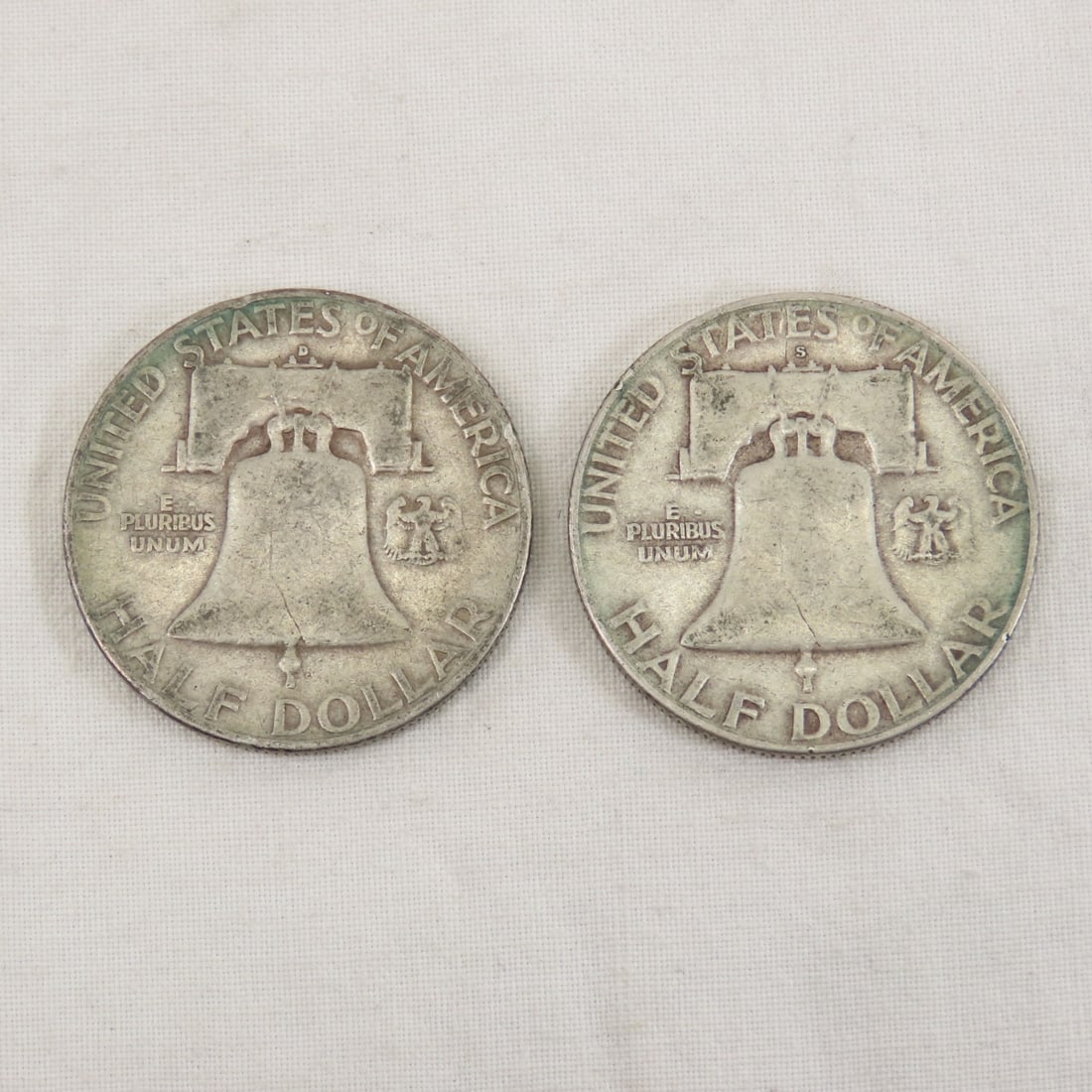 10 Franklin Silver Half Dollars - 5