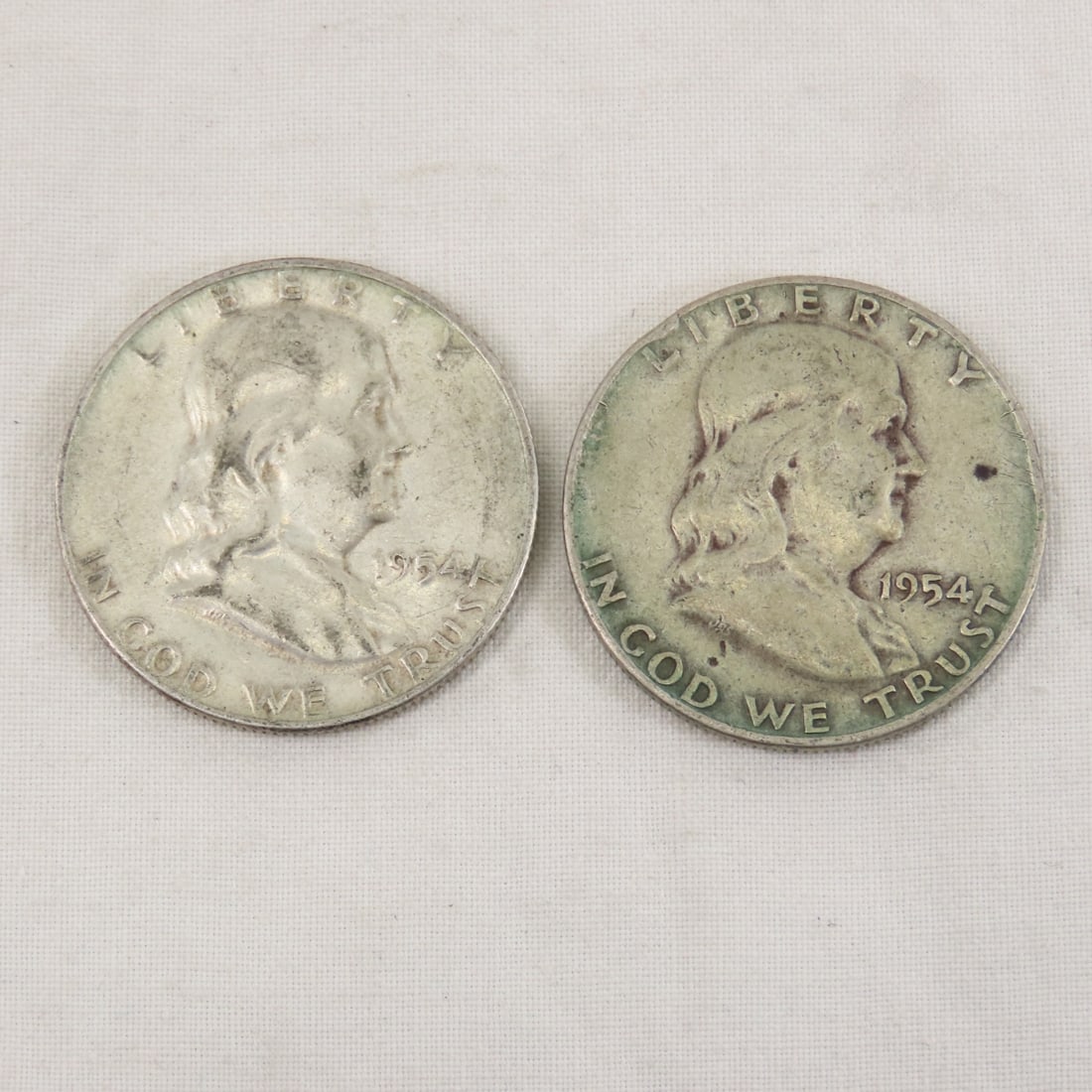 10 Franklin Silver Half Dollars - 6