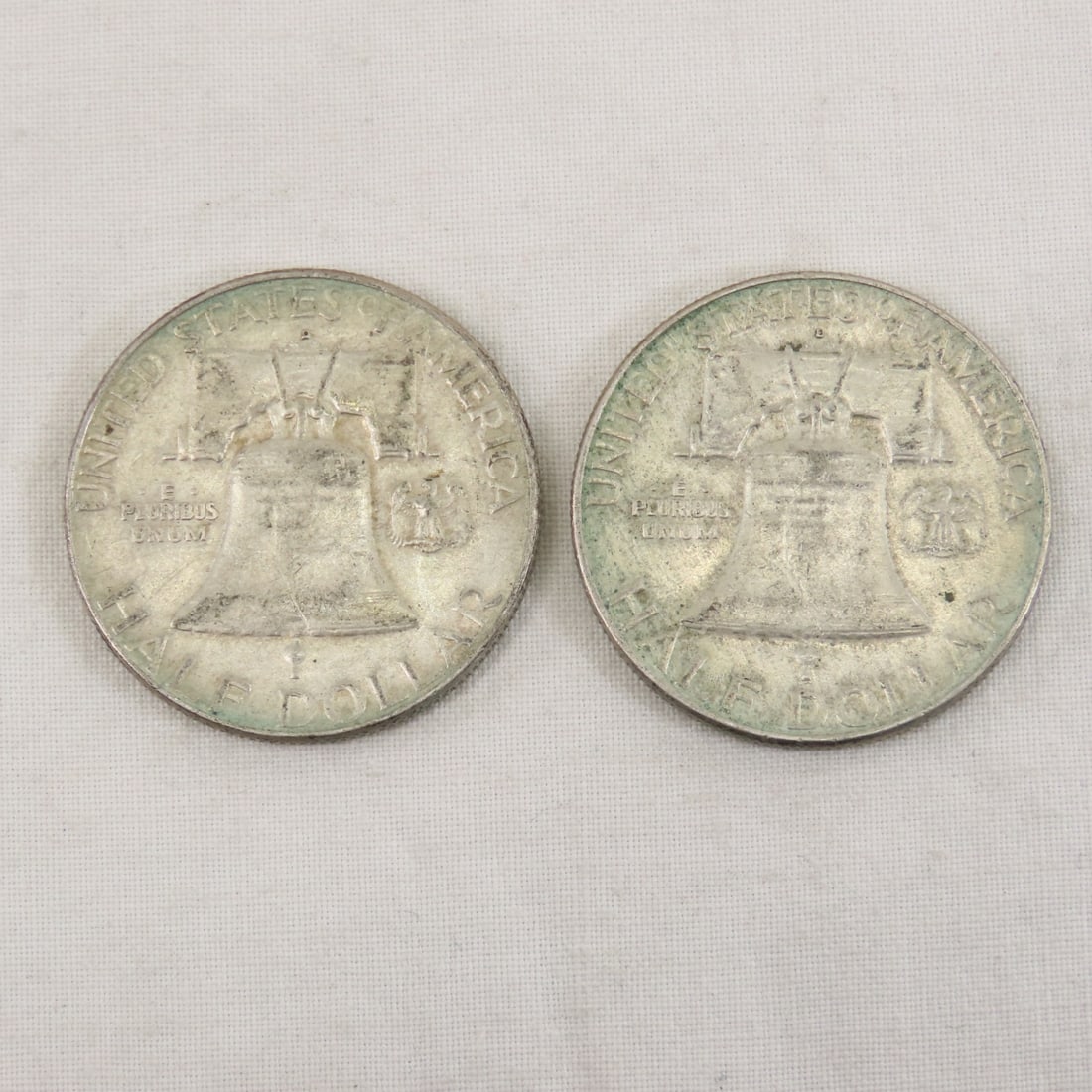 10 Franklin Silver Half Dollars - 9