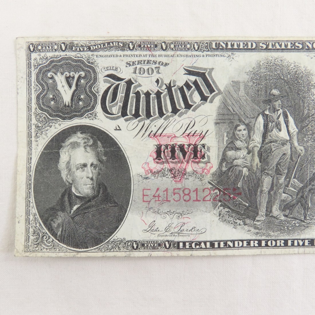1907 $5 Woodchopper Note - 2