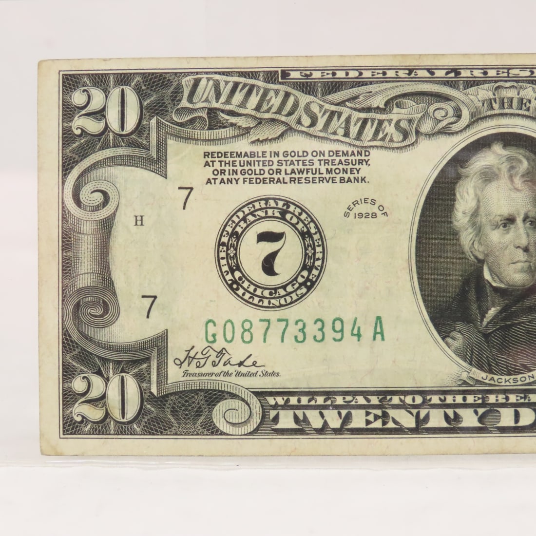 1928 $20 Fed Reserve Note PCGS 25PPQ Very Fine - 2