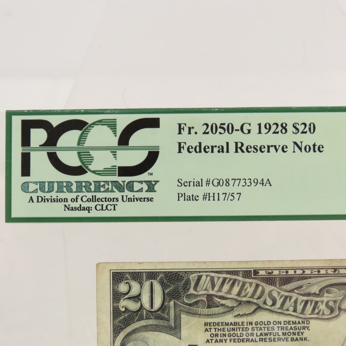 1928 $20 Fed Reserve Note PCGS 25PPQ Very Fine - 7