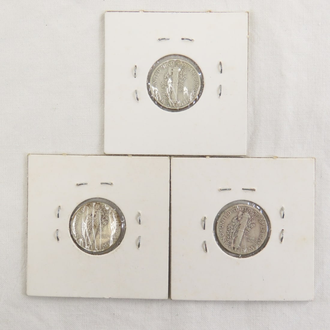 39 Mercury Silver Dimes, carded & loose - 7