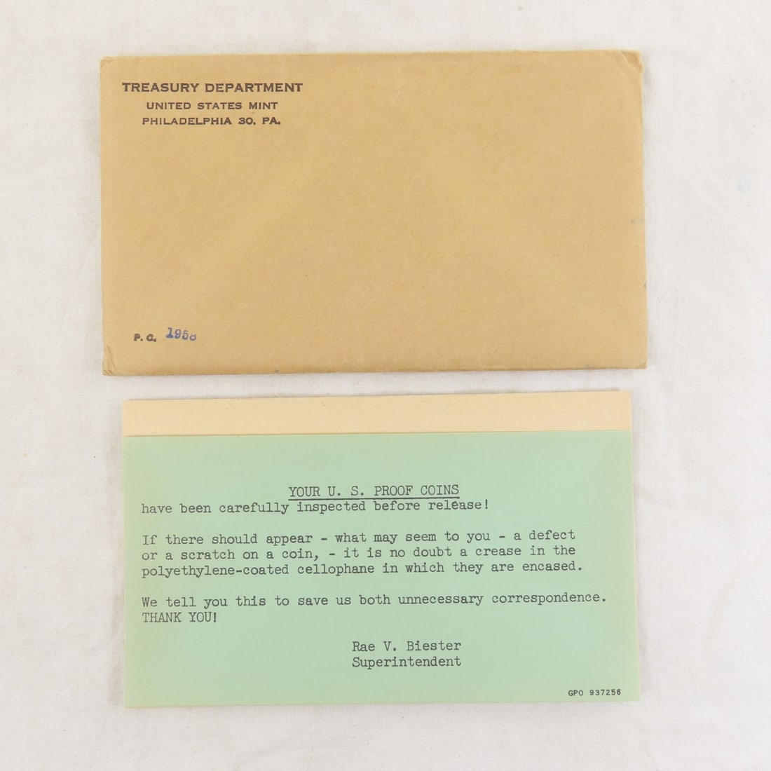 1958 US Silver Proof Set in Envelope - 13