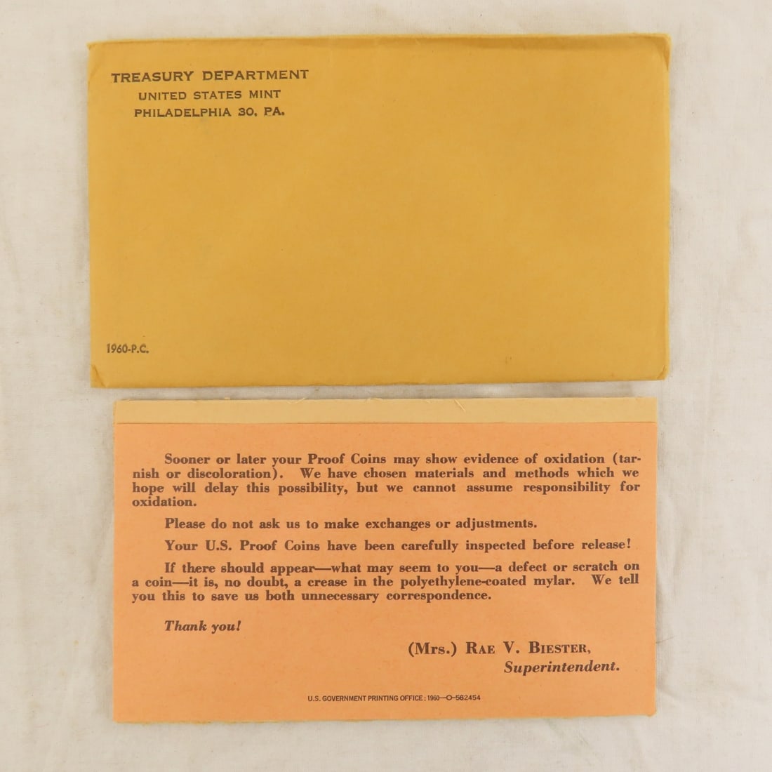 1960 US Silver Proof Set in Envelope - 13