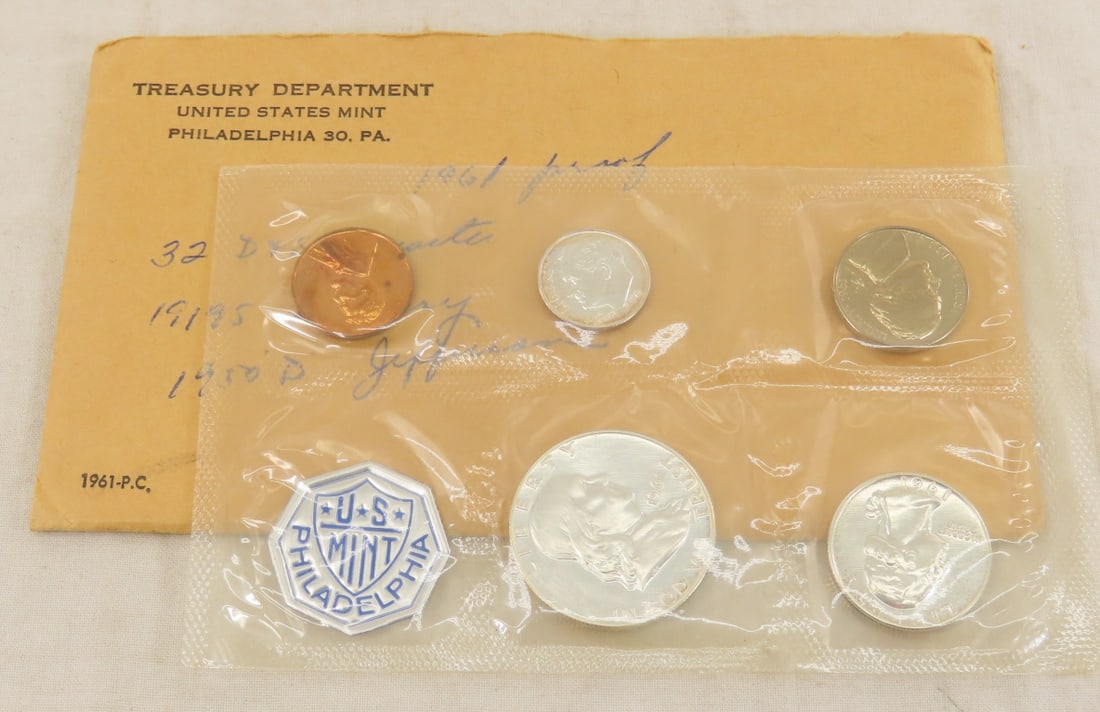 1961 US Silver Proof Set in Envelope (1 of 13)