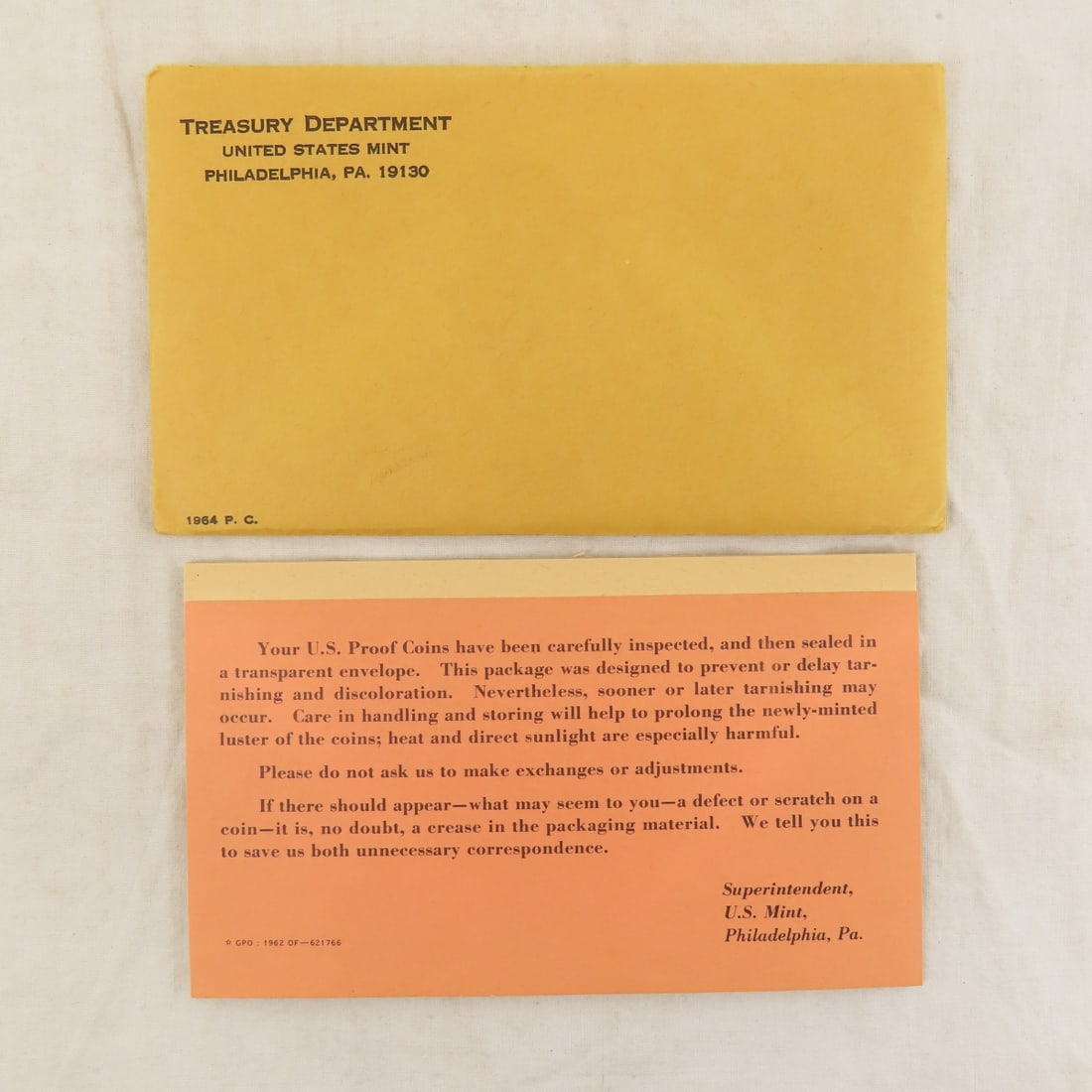 1964 US Silver Proof Set in Envelope - 13