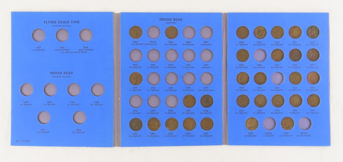 Indian Head Cents in Book: Indian Head Cents in Book - Lot Size 9x7x2" 3 LB Photos are part of description. (Live Auctioneers only shows a max of 20 photos). Please ask questions and read terms & conditions before bidding. 