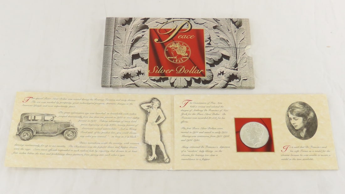 1922 Peace Silver Dollar: 1922 Peace Silver Dollar - Lot Size 9x7x2" 3 LB Photos are part of description. (Live Auctioneers only shows a max of 20 photos). Please ask questions and read terms & conditions before bidding. 