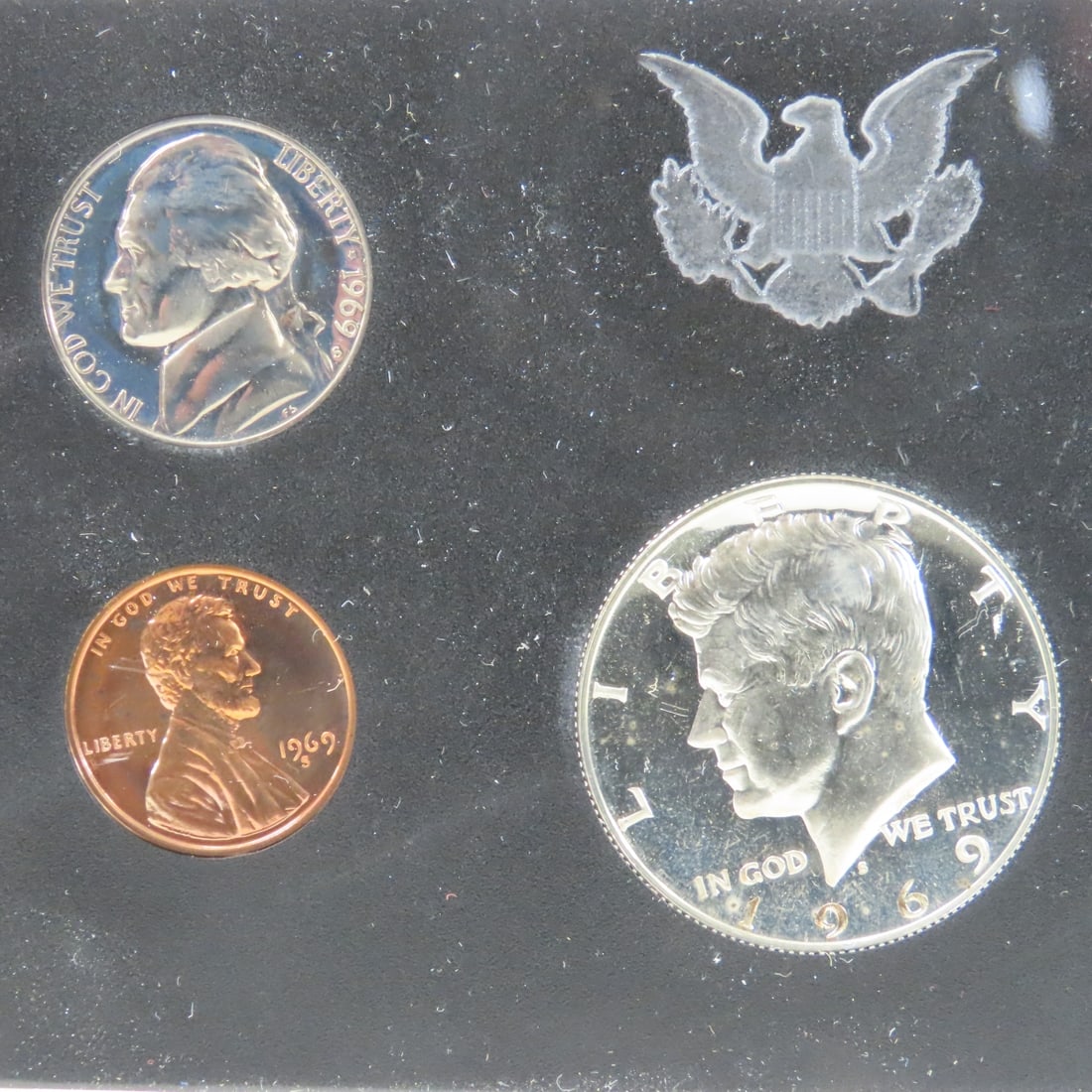 2 1968 & 2 1969 US Silver Proof Sets in boxes - 13