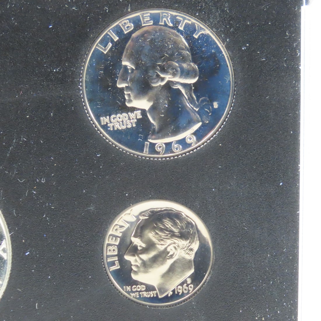 2 1968 & 2 1969 US Silver Proof Sets in boxes - 15