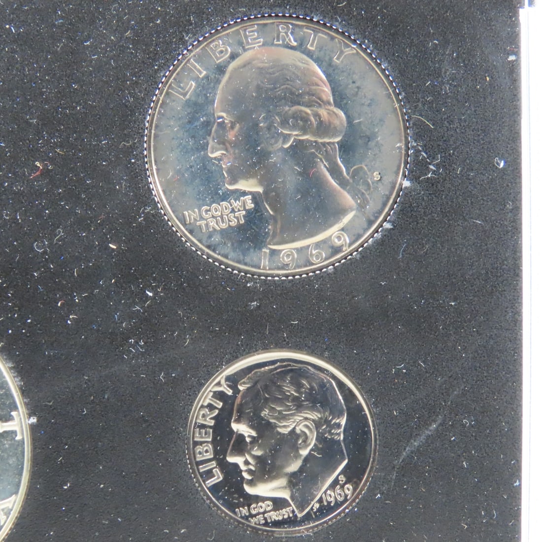 2 1968 & 2 1969 US Silver Proof Sets in boxes - 20