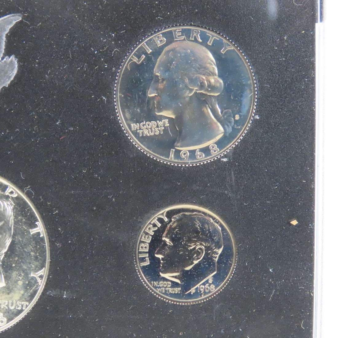 2 1968 & 2 1969 US Silver Proof Sets in boxes - 5