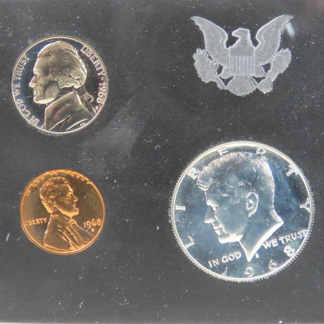 2 1968 & 2 1969 US Silver Proof Sets in boxes - 8