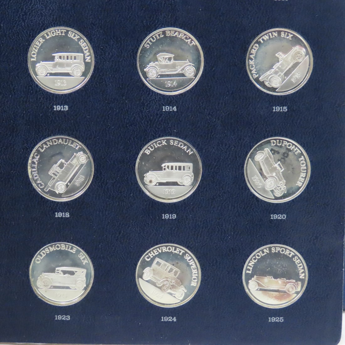 Franklin Mint Sterling Silver Antique Car Coins - 9