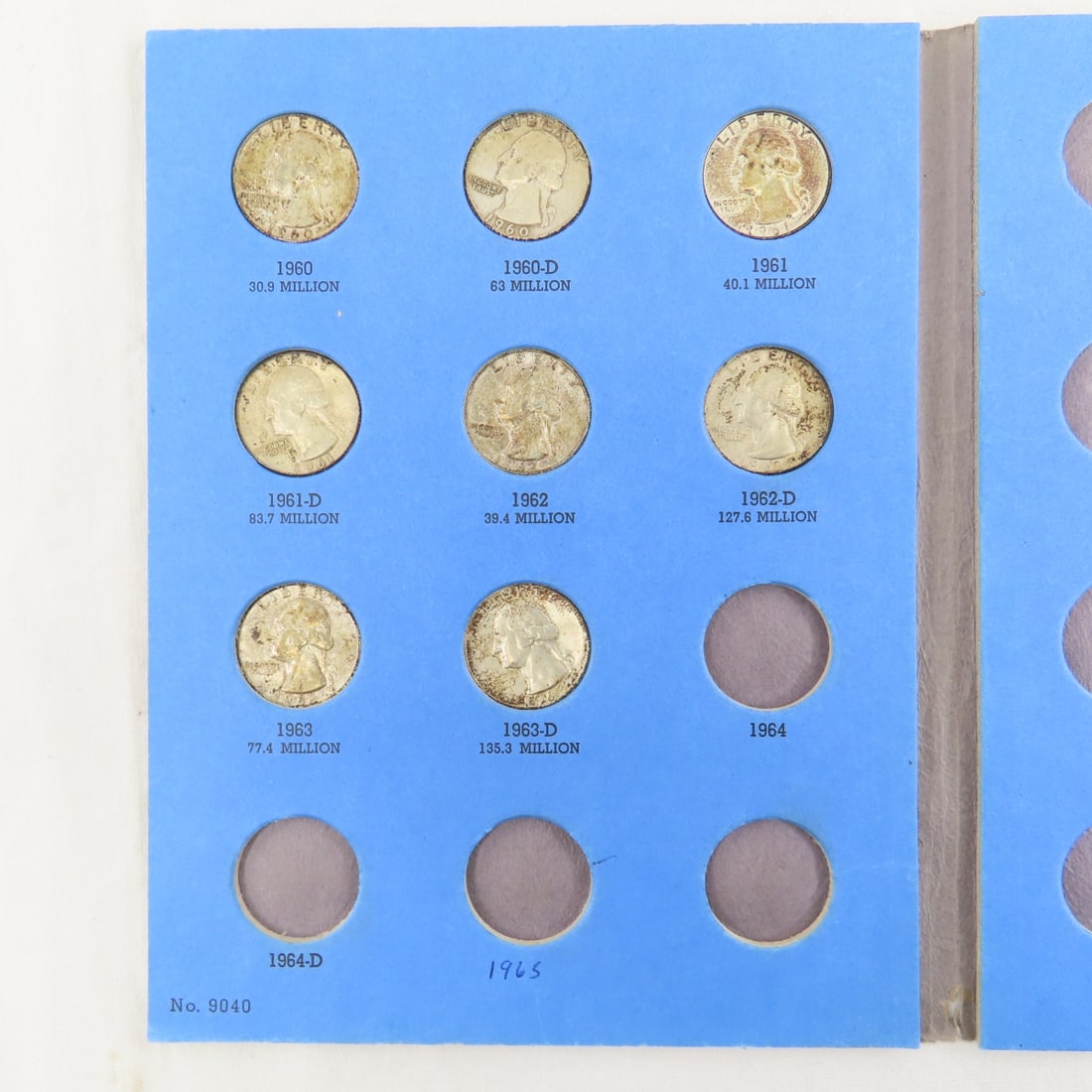 14 Silver Quarters in 2 books - 7