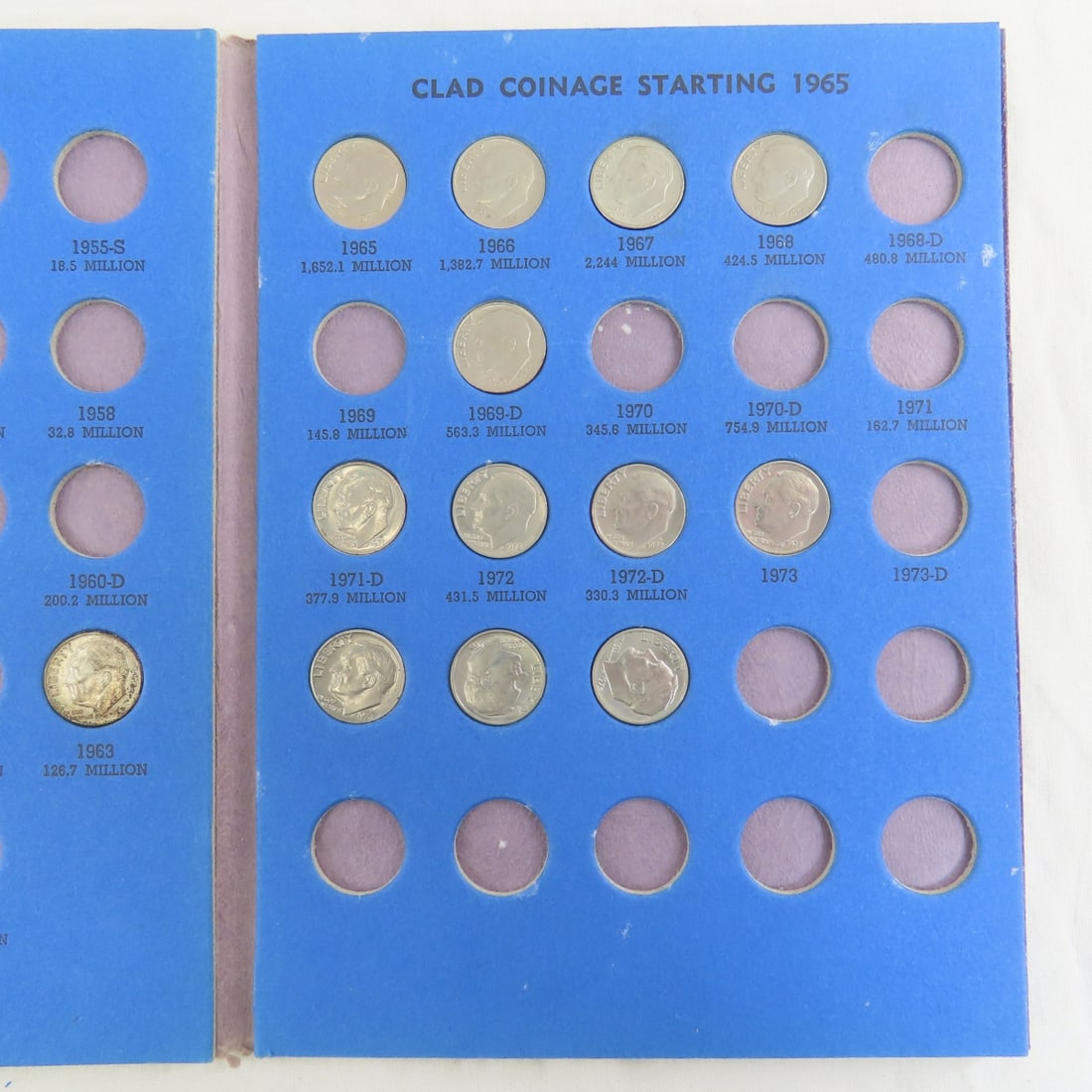 51 Roosevelt Silver Dimes in 2 books - 5