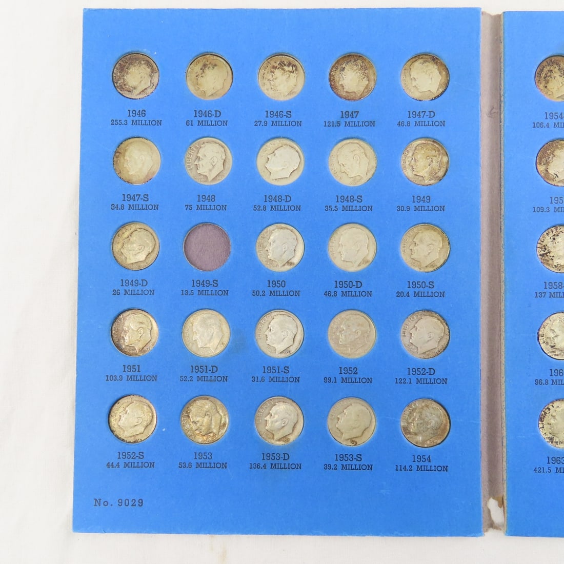 51 Roosevelt Silver Dimes in 2 books - 8