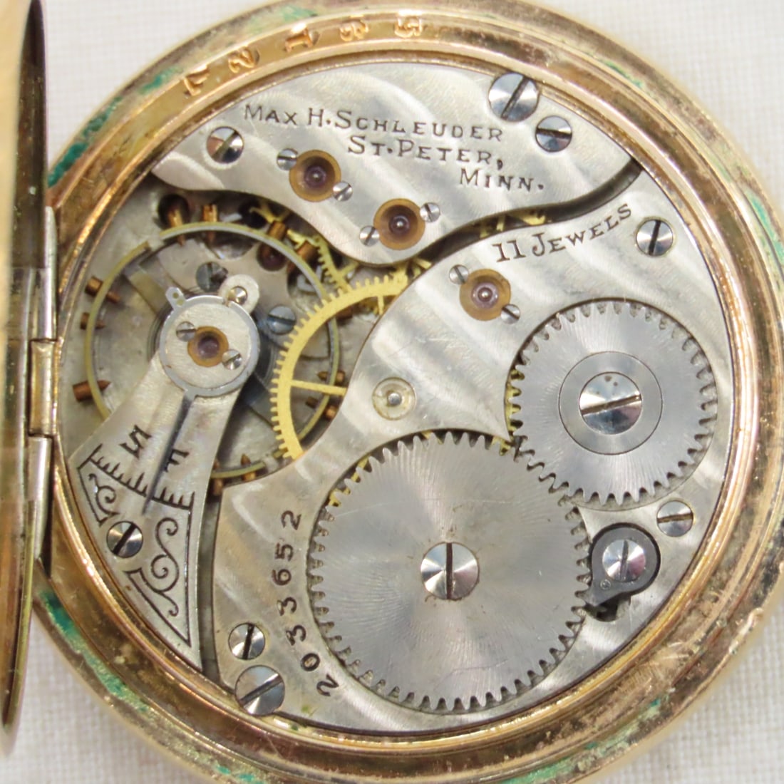 Max H Schleuder St. Peter Minn Pocket Watch - 7