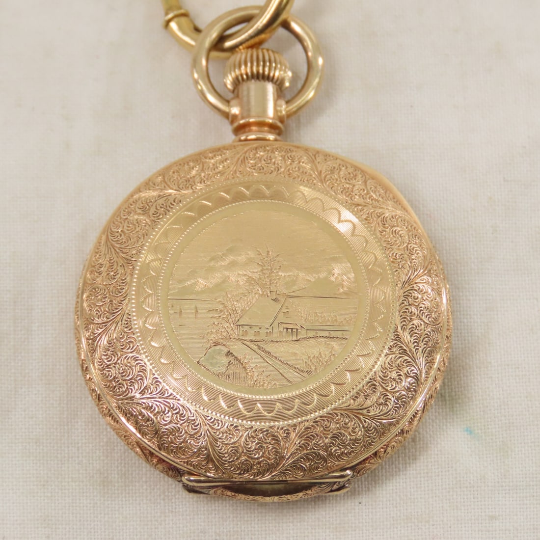 1889 American Waltham Co Pocket watch With Chain - 3