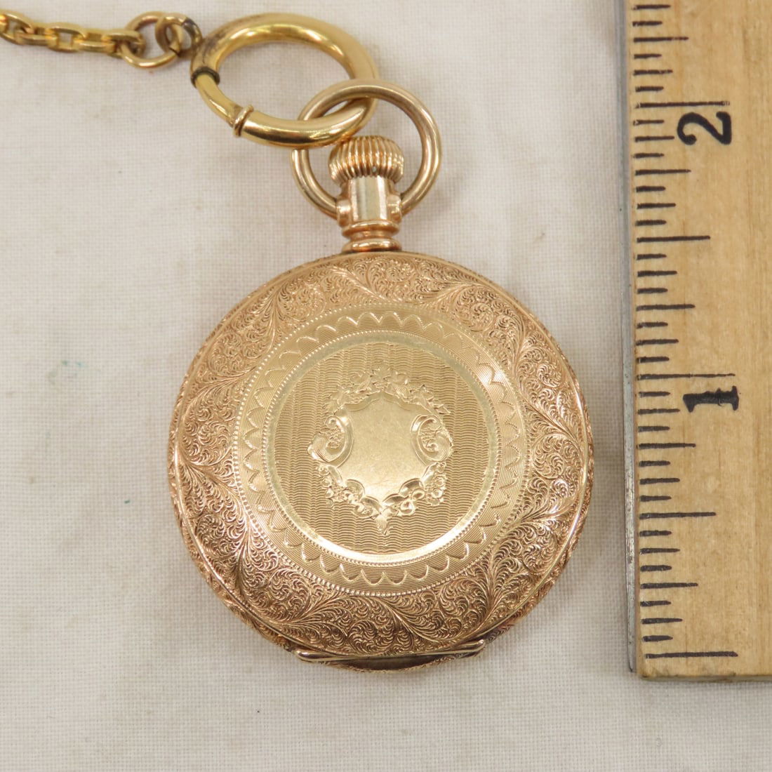 1889 American Waltham Co Pocket watch With Chain - 4