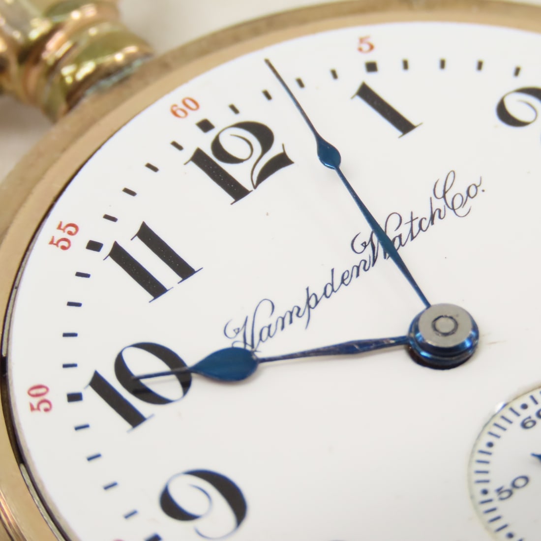 Hampden Working 17 jewel Open Face Pocket Watch - 4