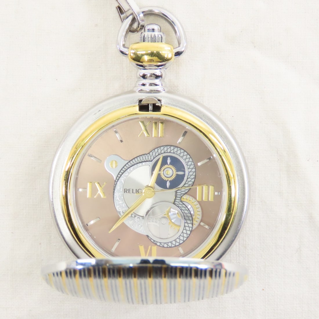 4 windup & 3 quartz pocket watches - 15