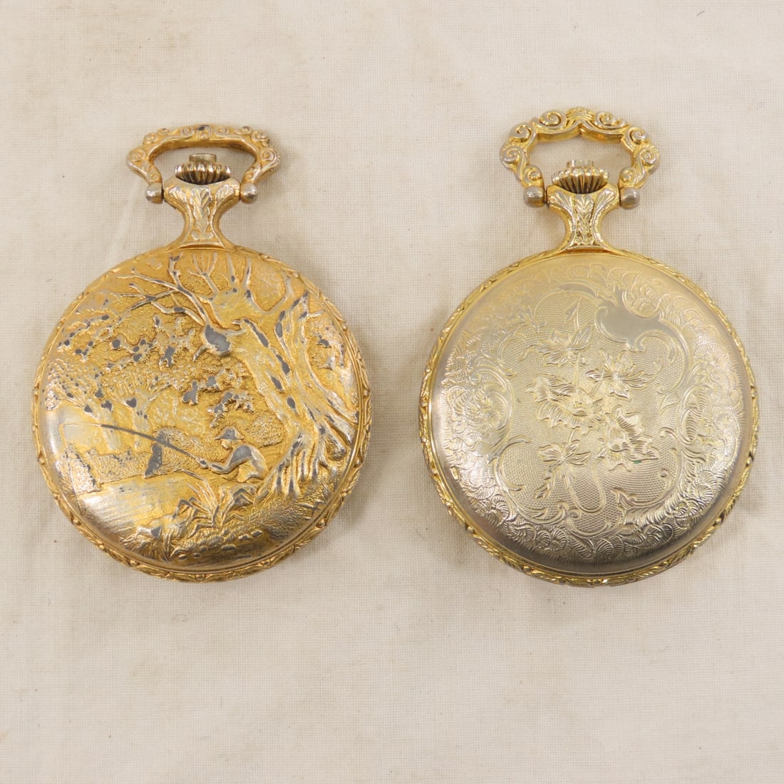 4 windup & 3 quartz pocket watches - 9